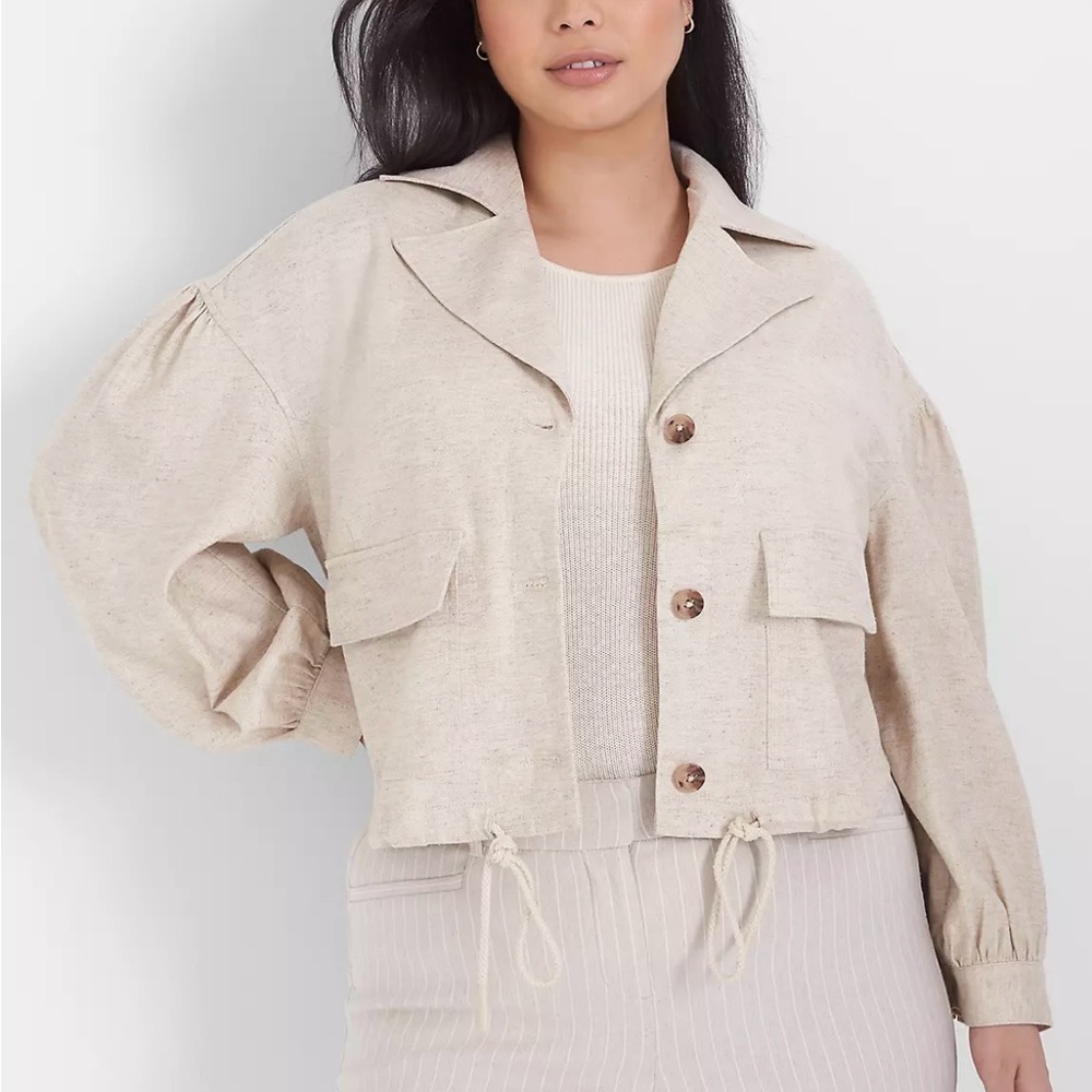 Lane Bryant Light Tan Utility Jacket size 18 women’s